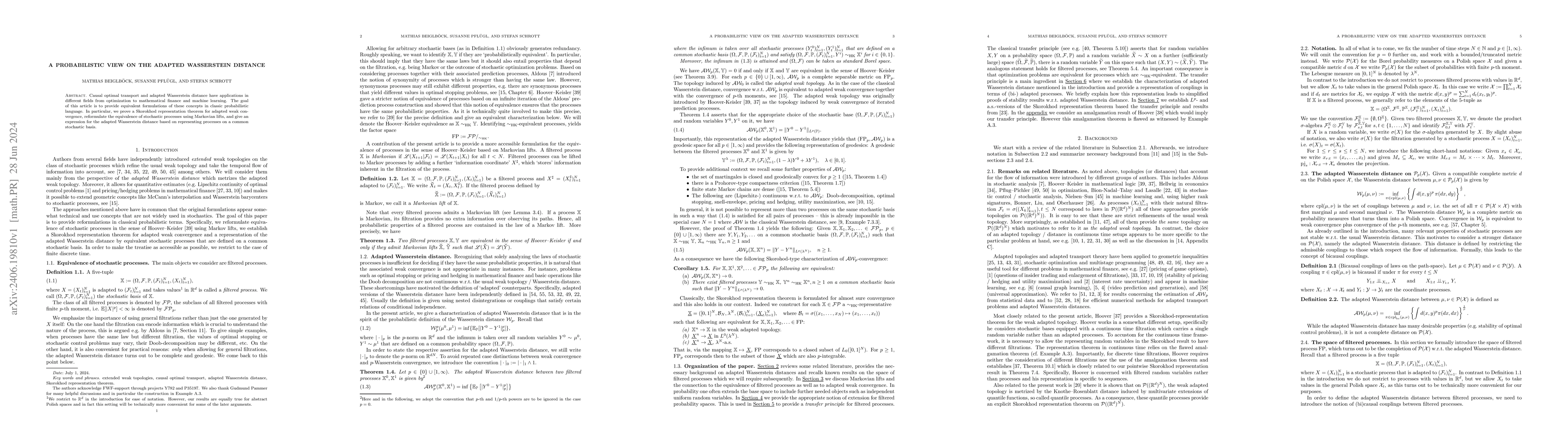 Thumbnail for A Probabilistic View on the Adapted Wasserstein Distance