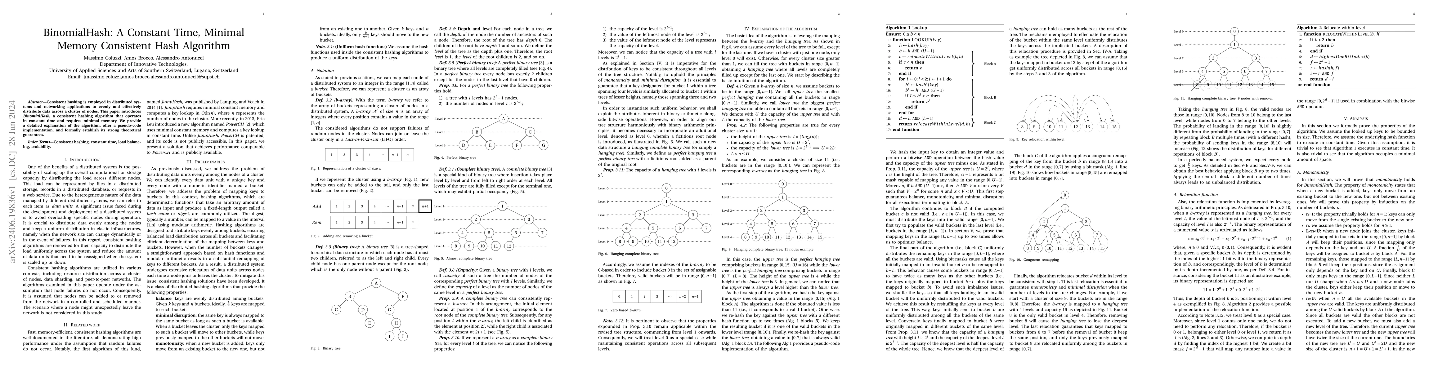 Thumbnail for BinomialHash: A Constant Time, Minimal Memory Consistent Hash Algorithm