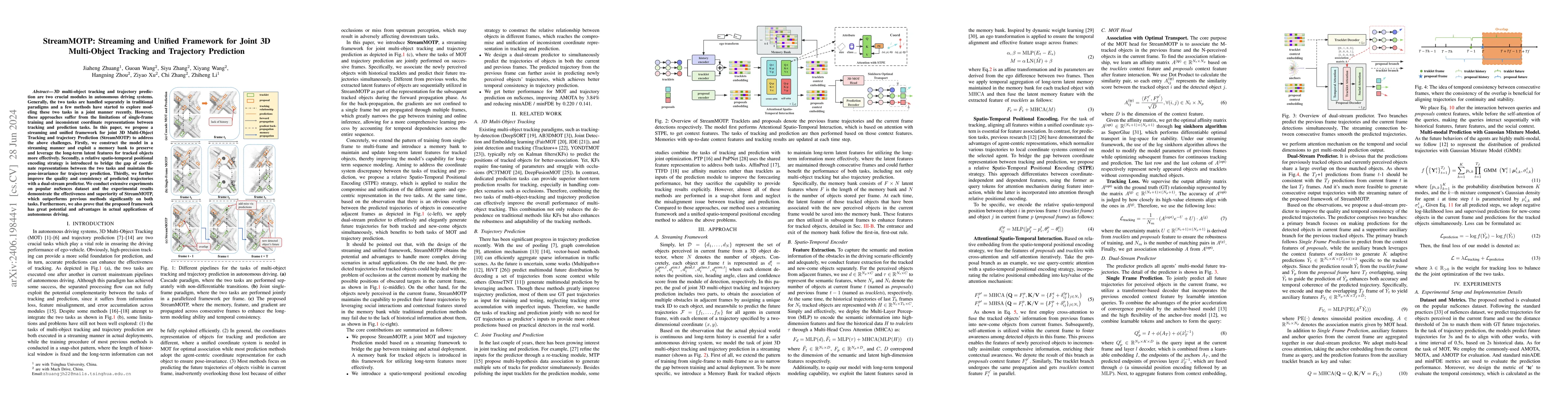 Thumbnail for StreamMOTP: Streaming and Unified Framework for Joint 3D Multi-Object
  Tracking and Trajectory Prediction