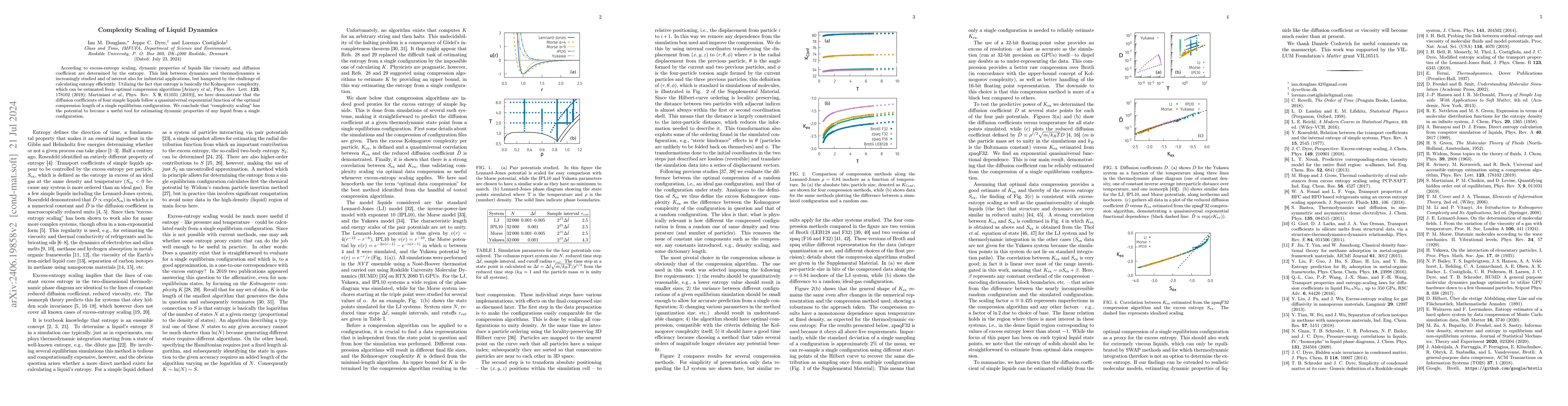 Thumbnail for Complexity Scaling of Liquid Dynamics