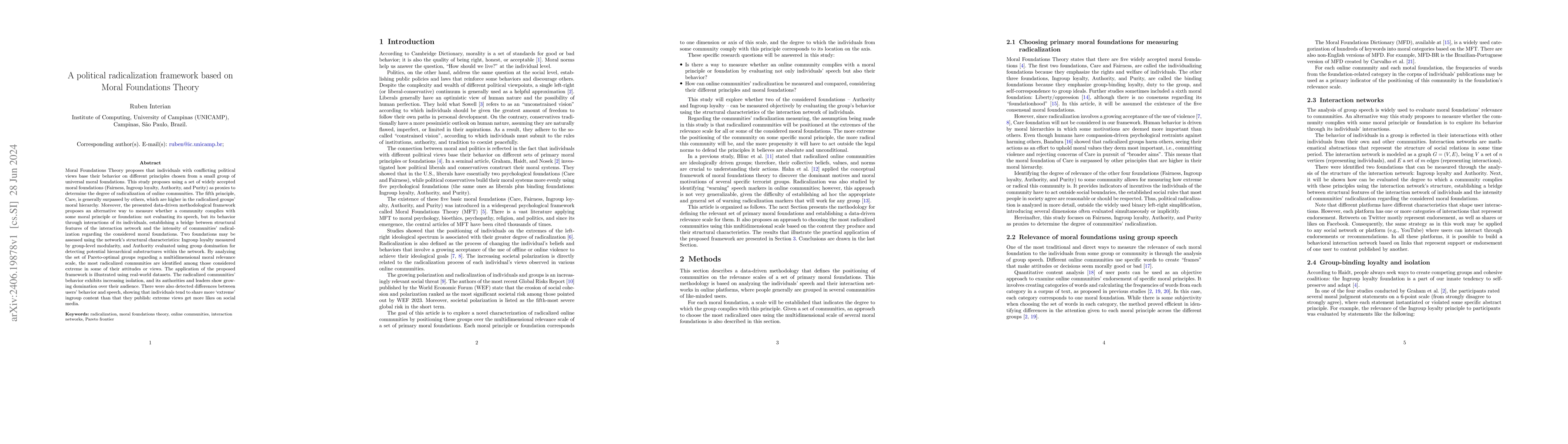 Thumbnail for A political radicalization framework based on Moral Foundations Theory
