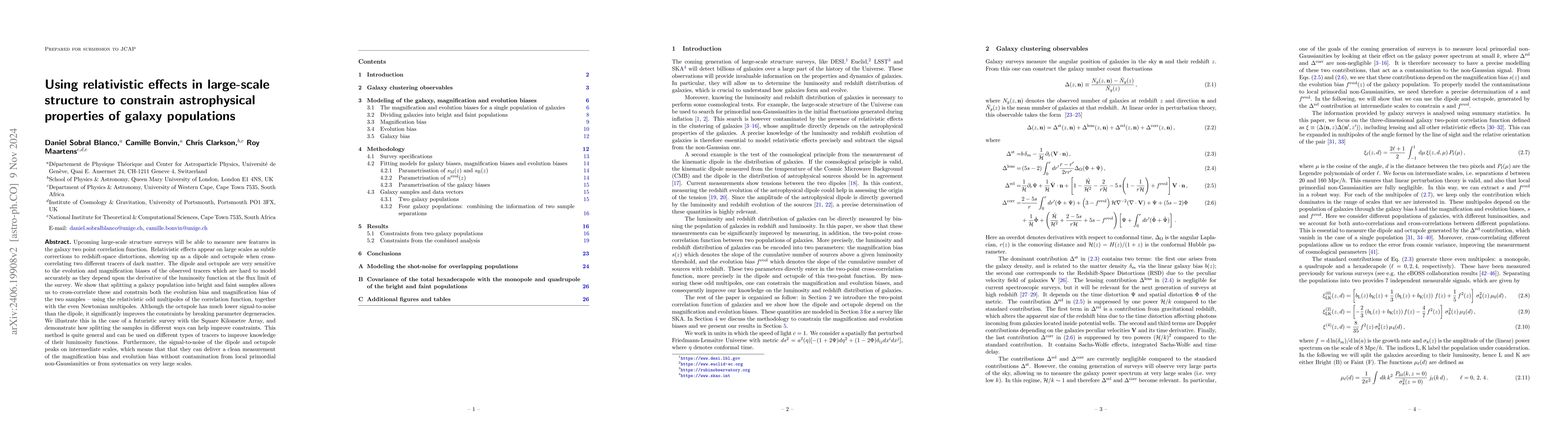 Thumbnail for Using relativistic effects in large-scale structure to constrain
  astrophysical properties of galaxy populations
