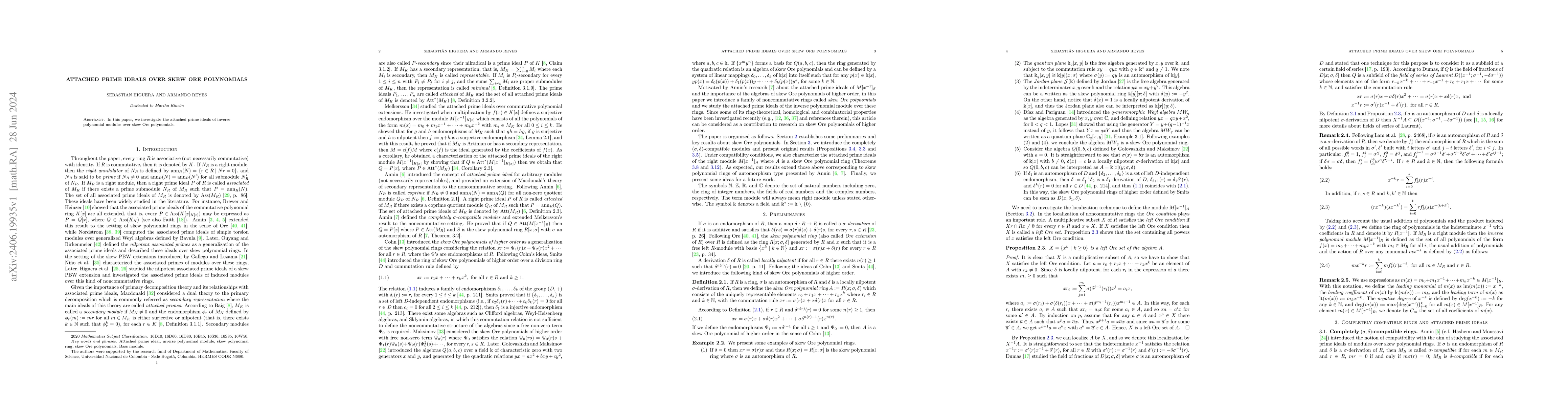 Thumbnail for Attached prime ideals over skew Ore polynomials