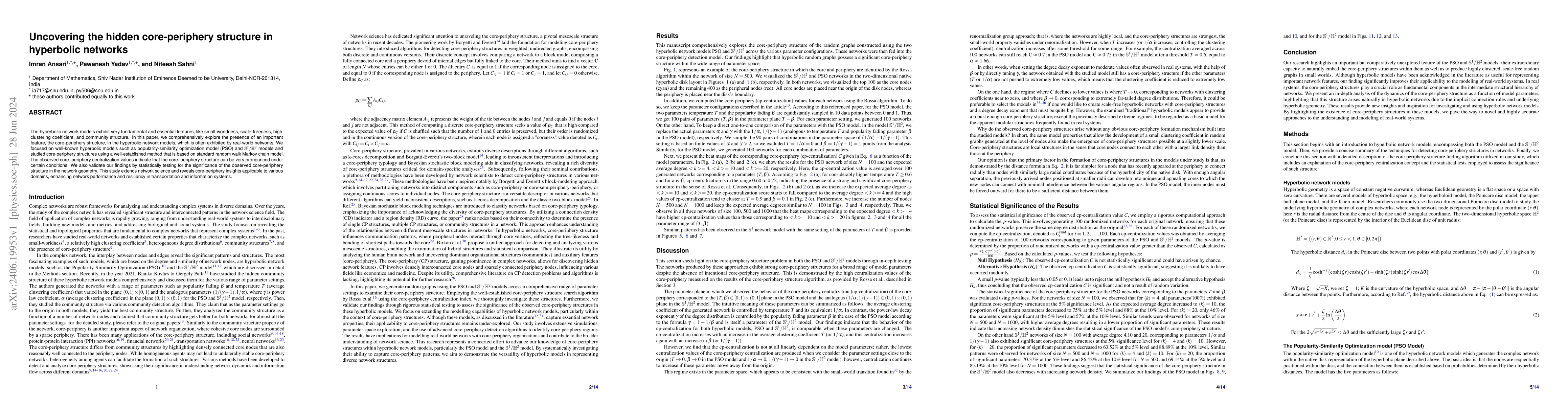 Thumbnail for Uncovering the hidden core-periphery structure in hyperbolic networks