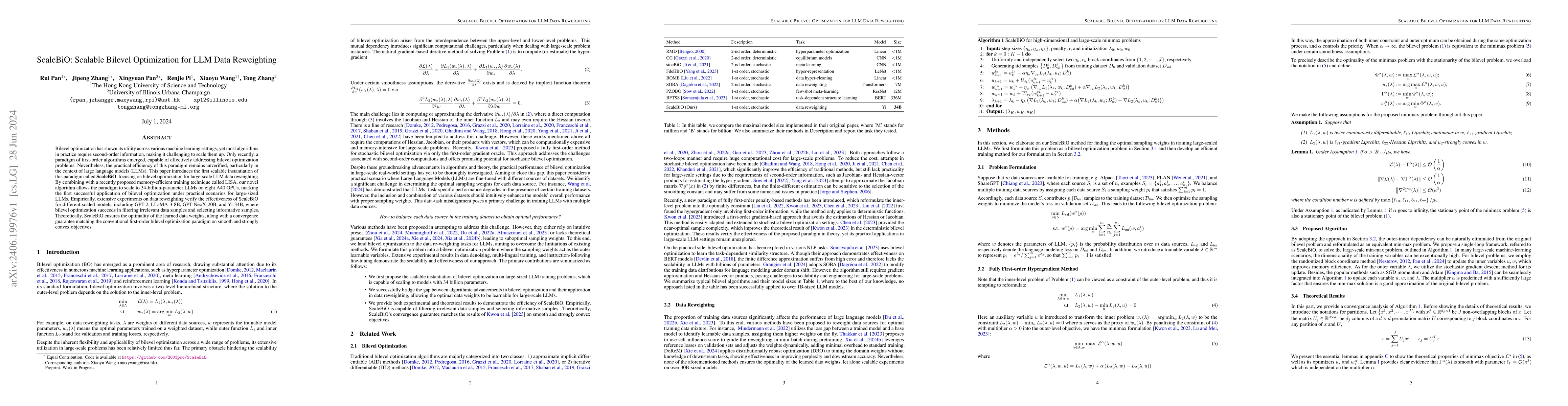 Thumbnail for ScaleBiO: Scalable Bilevel Optimization for LLM Data Reweighting