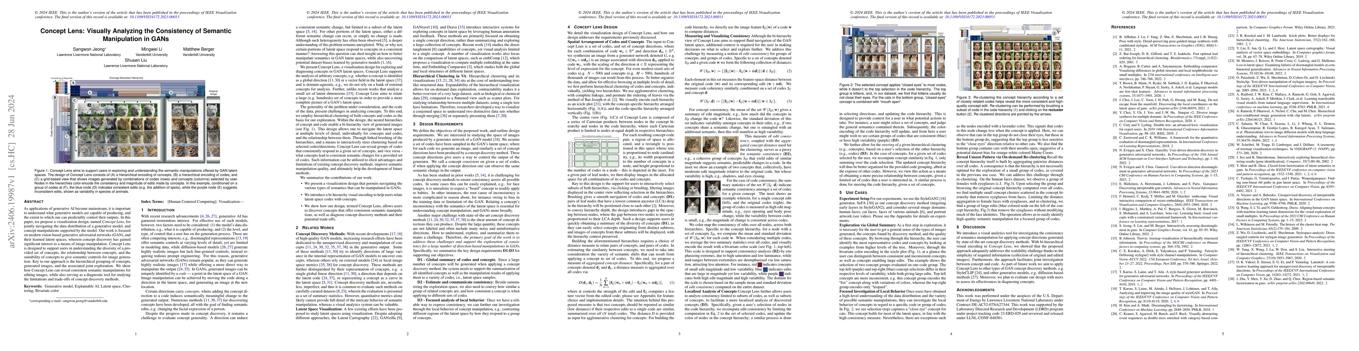 Thumbnail for Concept Lens: Visually Analyzing the Consistency of Semantic
  Manipulation in GANs