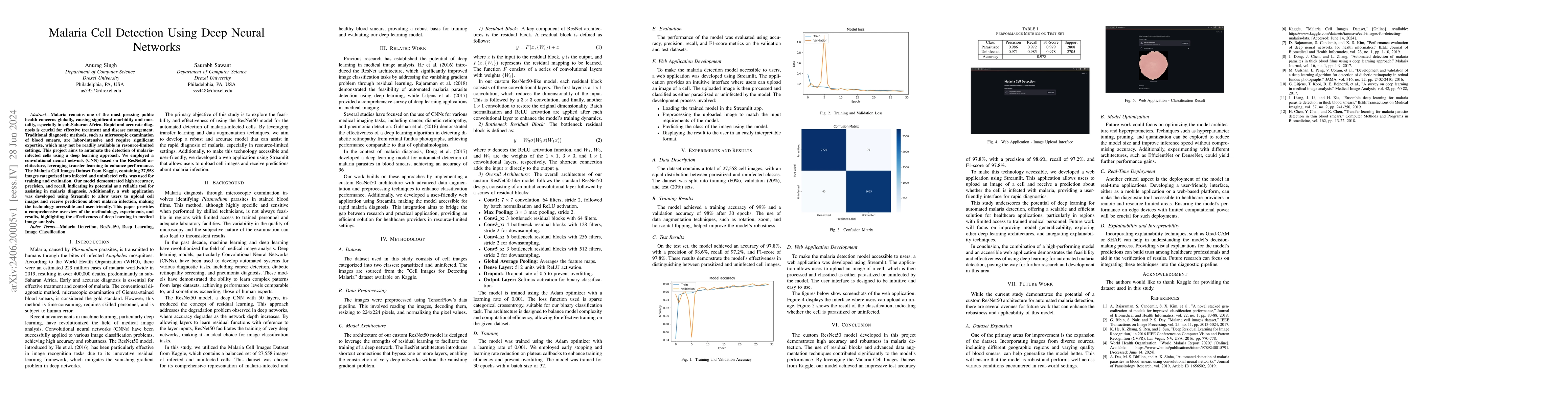 Thumbnail for Malaria Cell Detection Using Deep Neural Networks