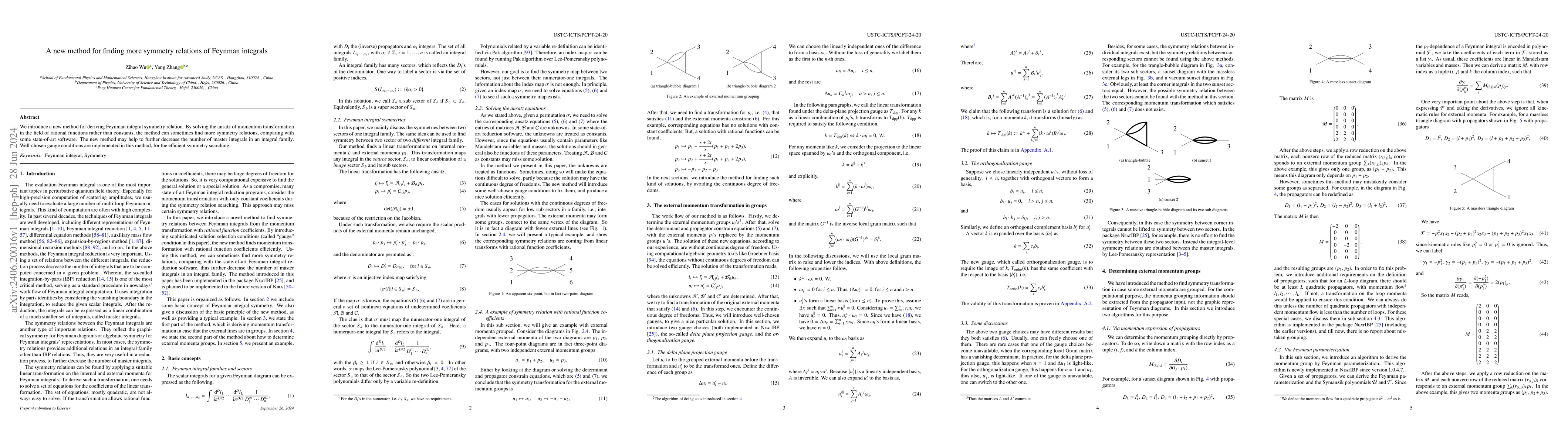 Thumbnail for A new method for finding more symmetry relations of Feynman integrals