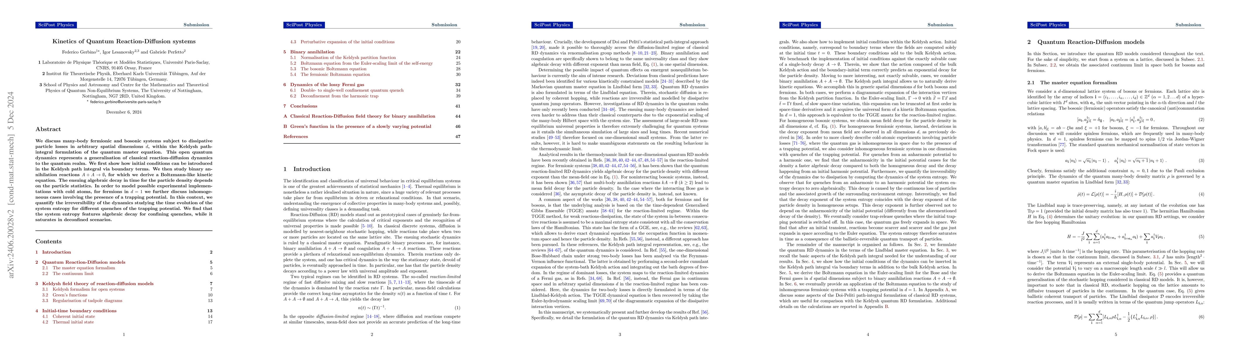Thumbnail for Kinetics of Quantum Reaction-Diffusion systems