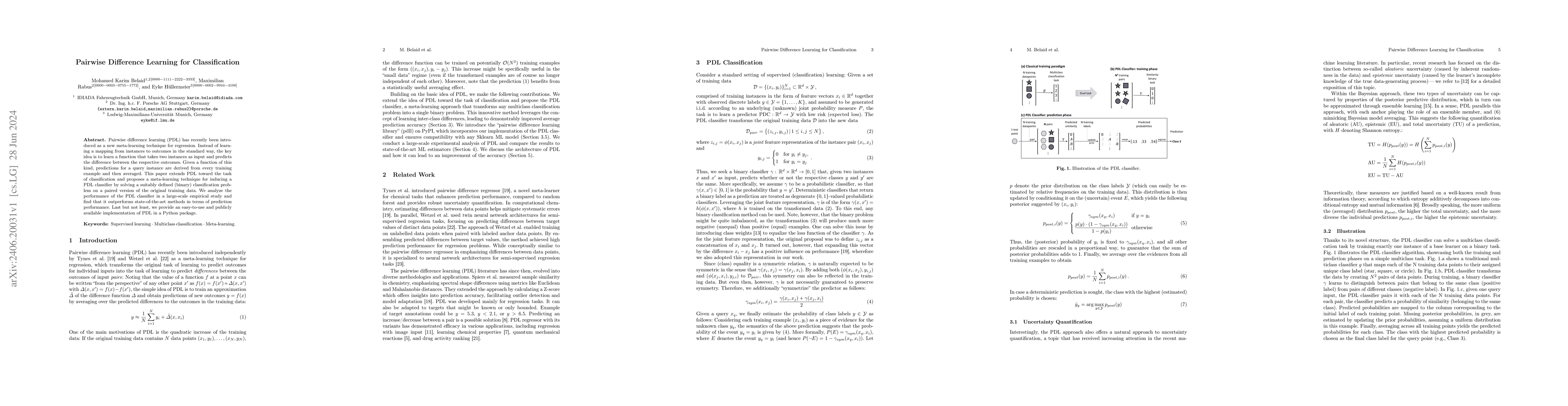 Thumbnail for Pairwise Difference Learning for Classification