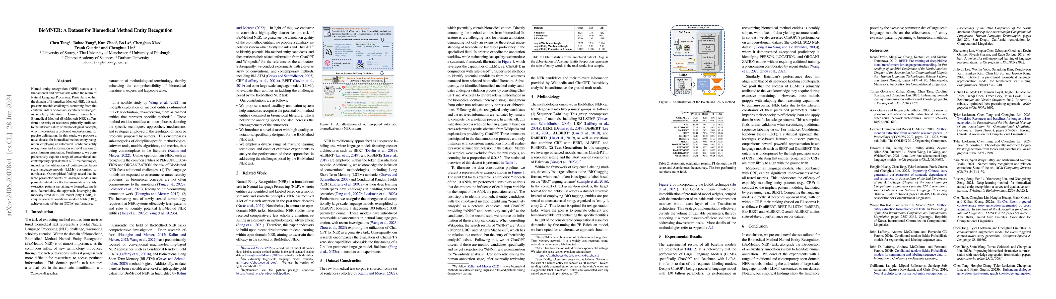 Thumbnail for BioMNER: A Dataset for Biomedical Method Entity Recognition