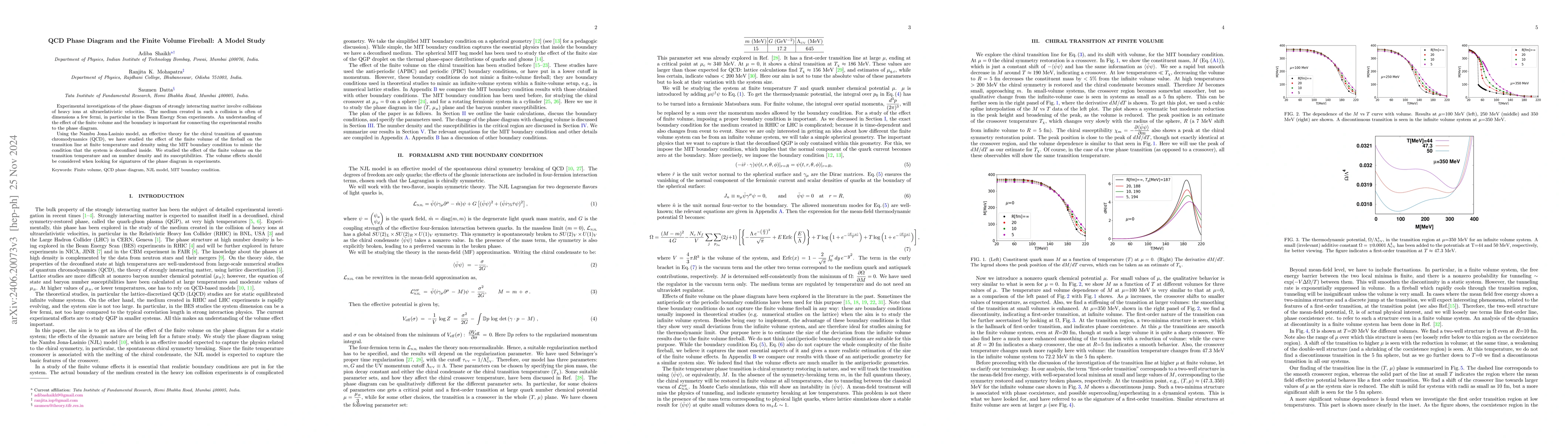 Thumbnail for QCD Phase Diagram and the Finite Volume Fireball: A Model Study