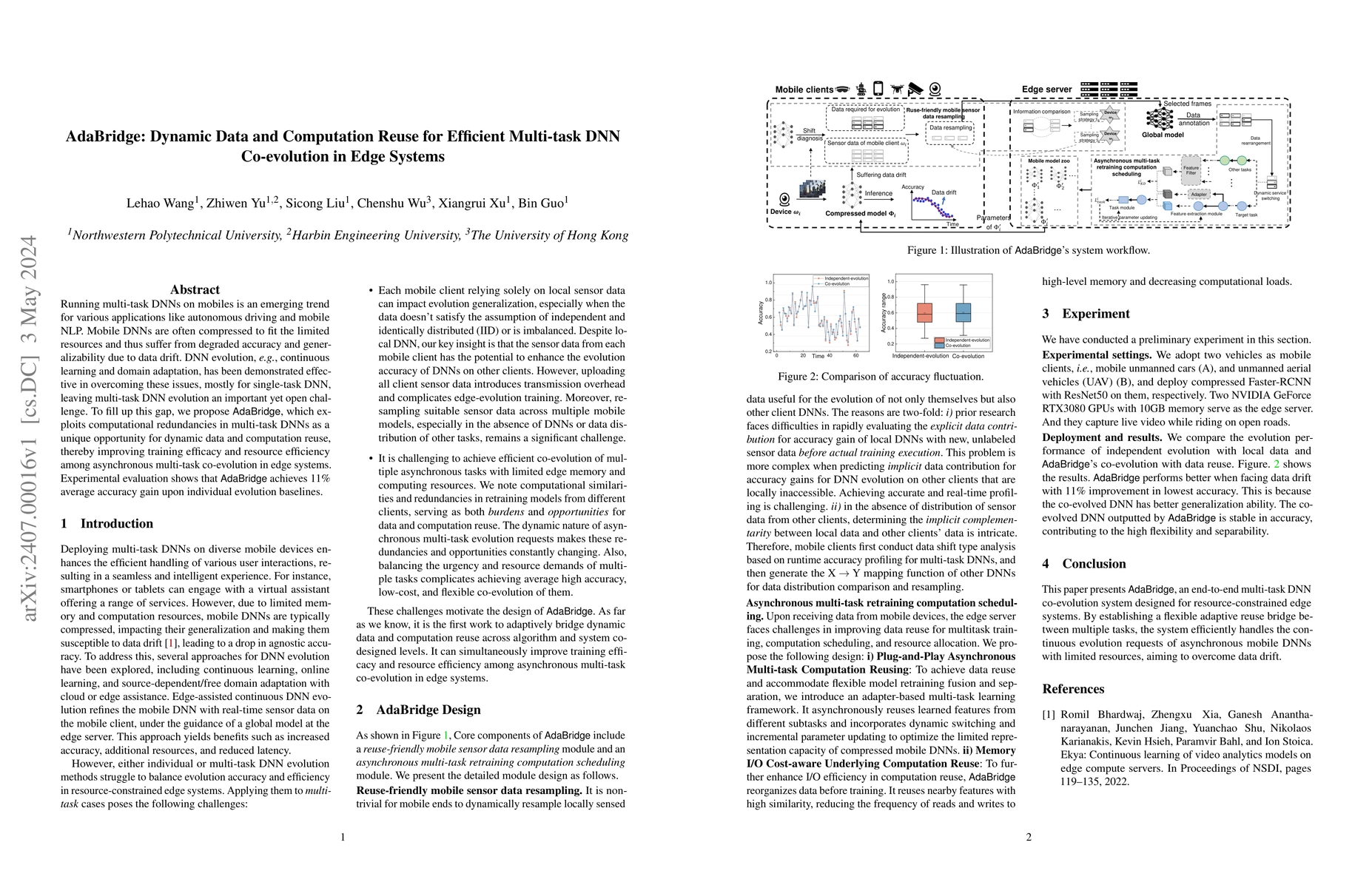 Thumbnail for AdaBridge: Dynamic Data and Computation Reuse for Efficient Multi-task
  DNN Co-evolution in Edge Systems