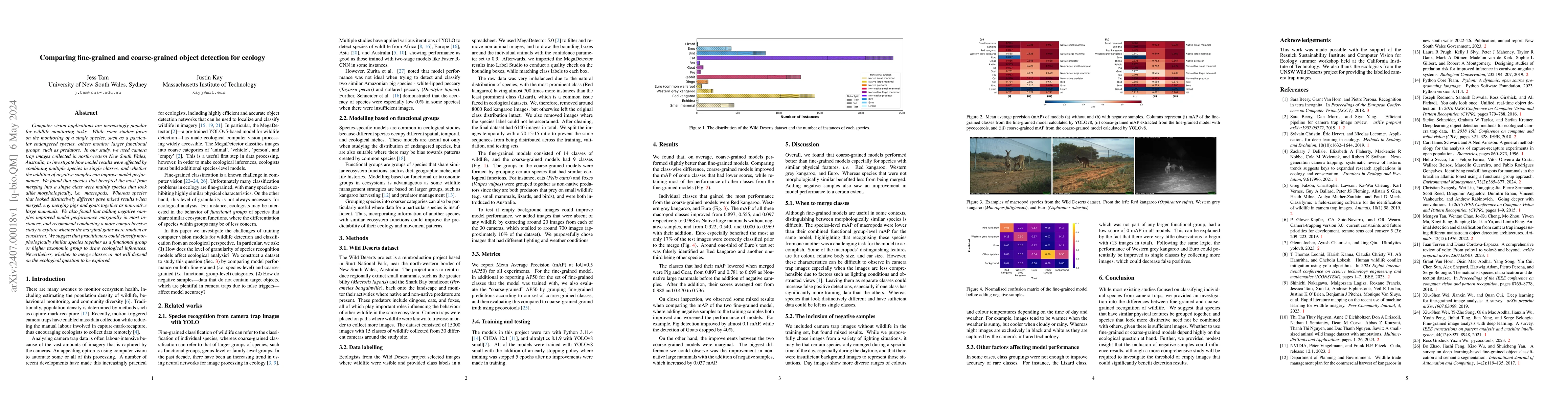 Thumbnail for Comparing fine-grained and coarse-grained object detection for ecology