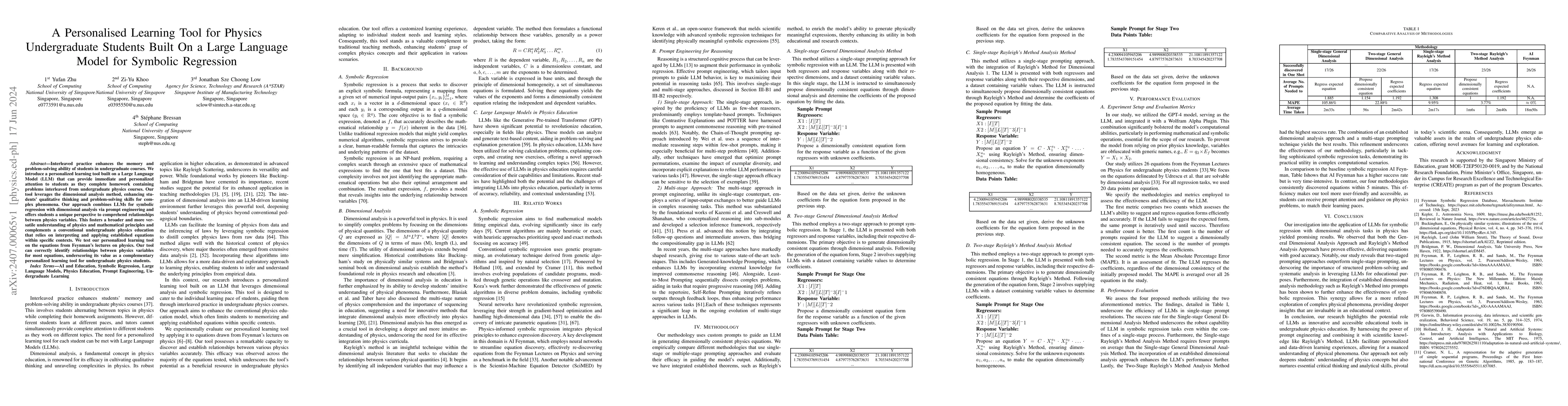 Thumbnail for A Personalised Learning Tool for Physics Undergraduate Students Built On
  a Large Language Model for Symbolic Regression