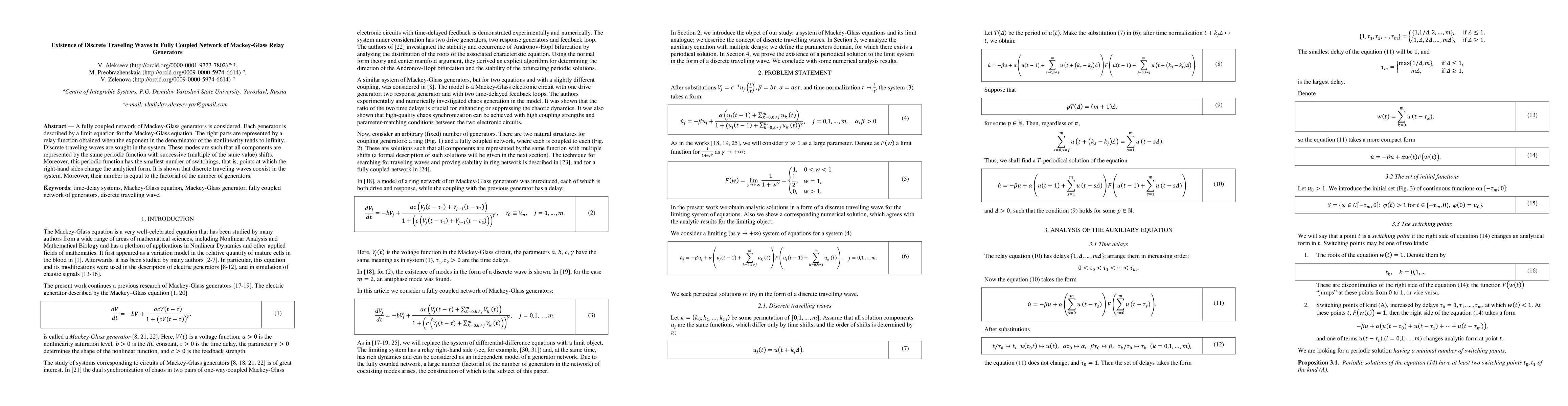 Thumbnail for Existence of Discrete Traveling Waves in Fully Coupled Network of
  Mackey-Glass Relay Generators