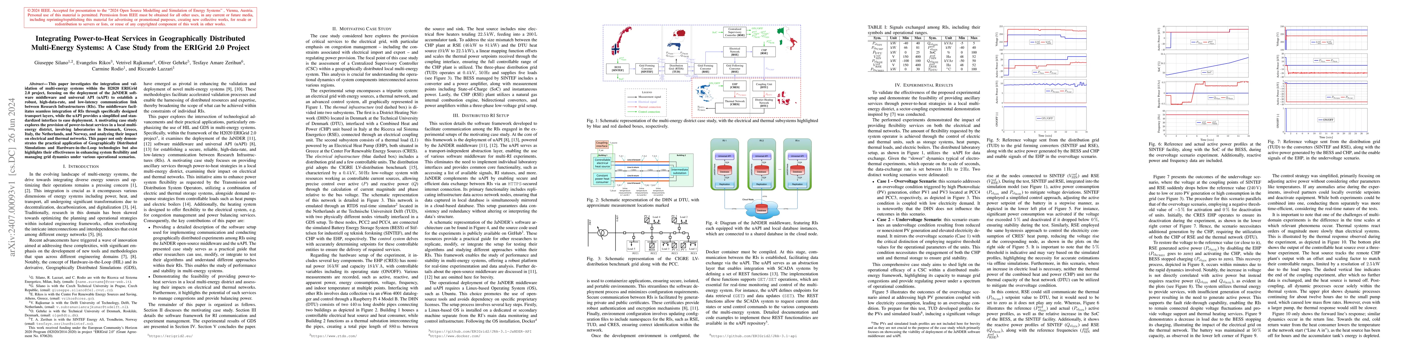 Thumbnail for Integrating Power-to-Heat Services in Geographically Distributed
  Multi-Energy Systems: A Case Study from the ERIGrid 2.0 Project