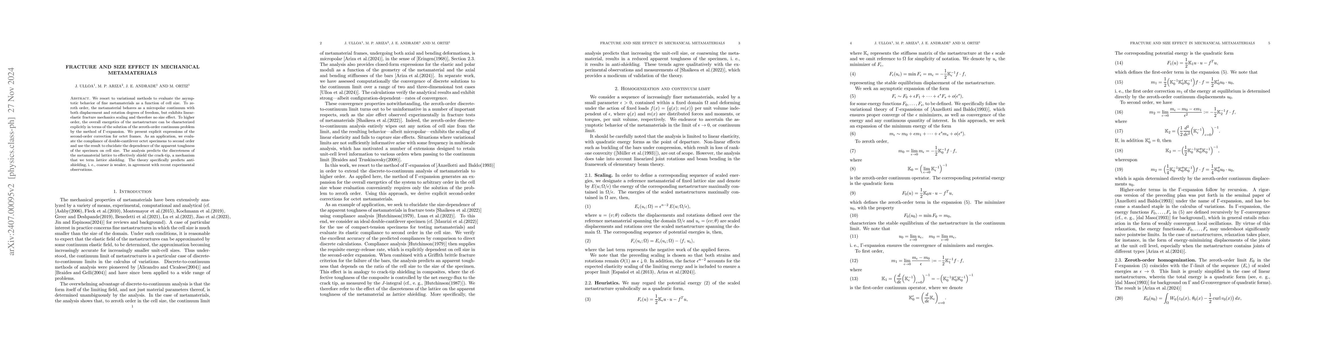 Thumbnail for Fracture and size effect in mechanical metamaterials