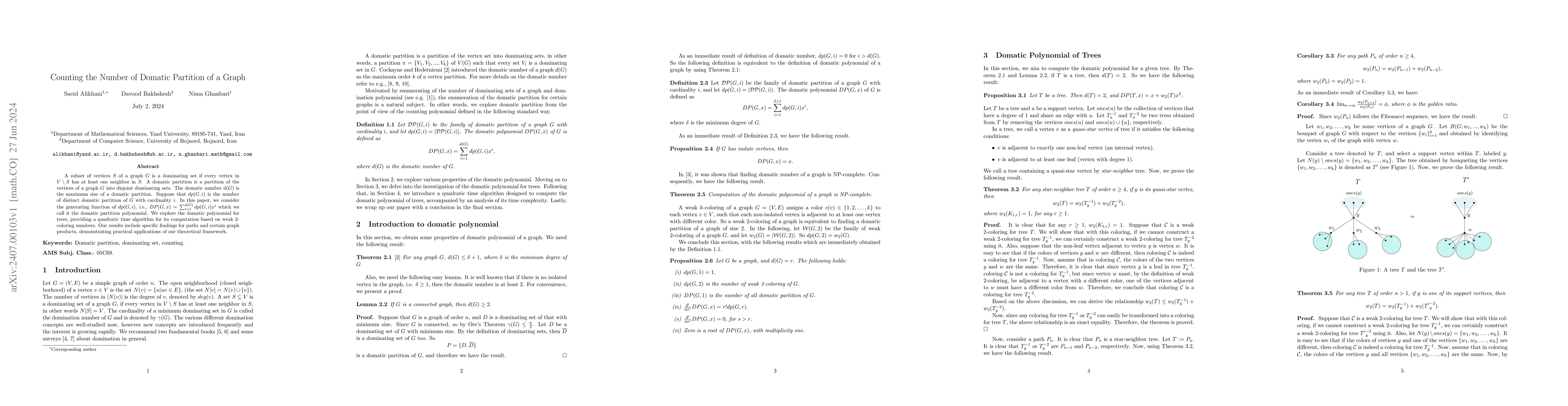Thumbnail for Counting the Number of Domatic Partition of a Graph