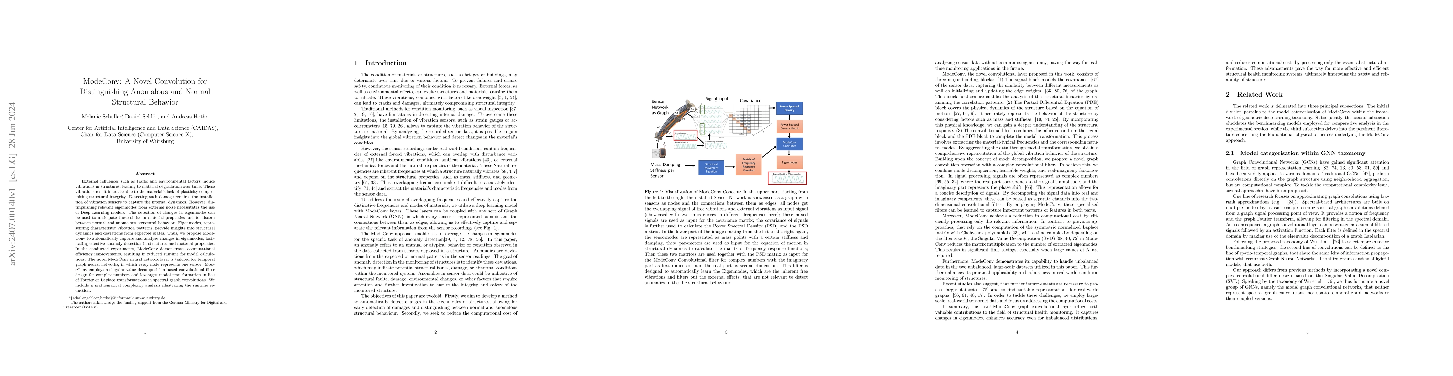 Thumbnail for ModeConv: A Novel Convolution for Distinguishing Anomalous and Normal
  Structural Behavior