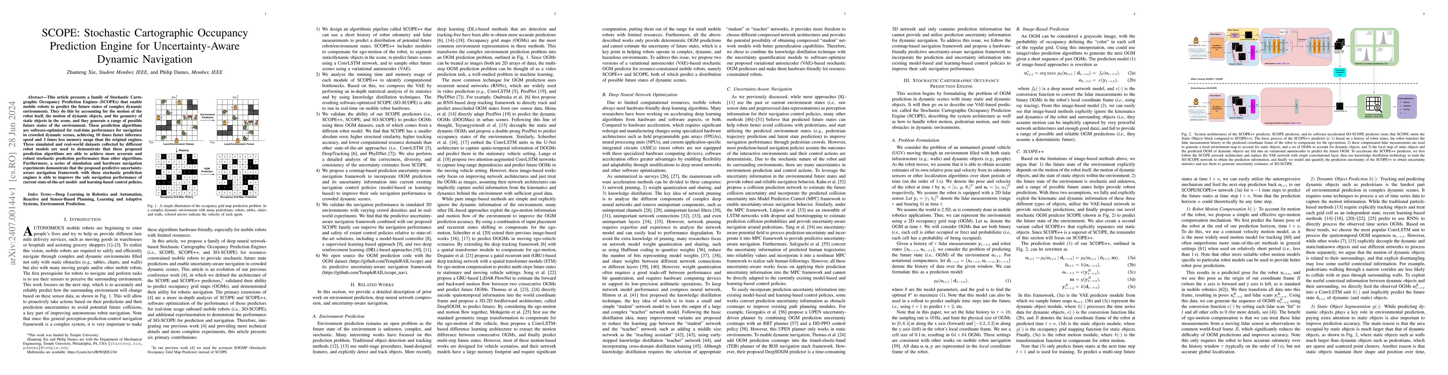 Thumbnail for SCOPE: Stochastic Cartographic Occupancy Prediction Engine for
  Uncertainty-Aware Dynamic Navigation