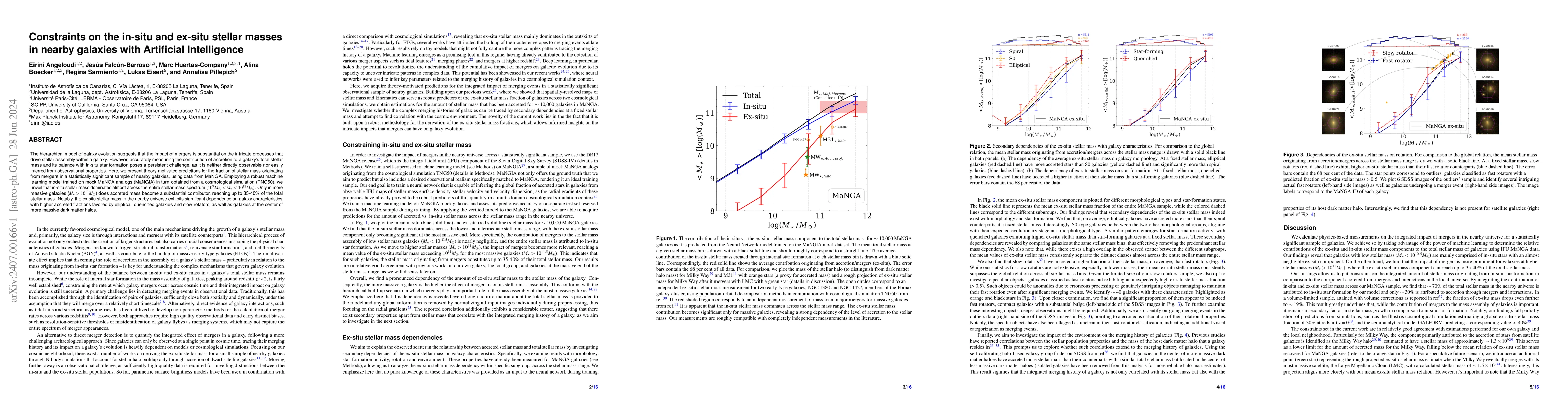 Thumbnail for Constraints on the in-situ and ex-situ stellar masses in nearby galaxies
  with Artificial Intelligence