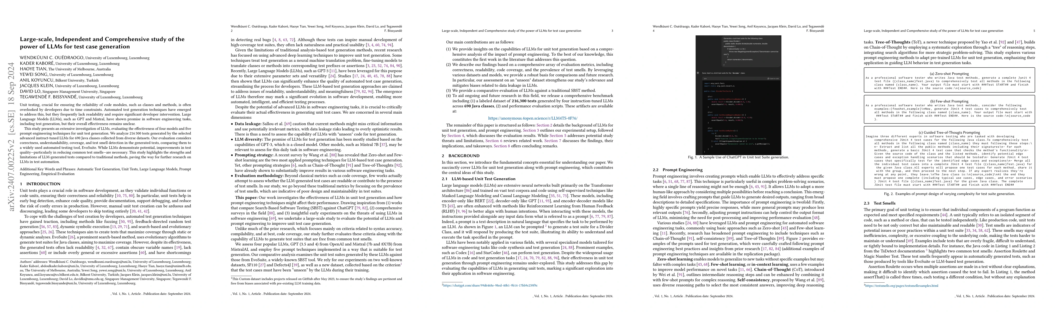 Thumbnail for Large-scale, Independent and Comprehensive study of the power of LLMs
  for test case generation