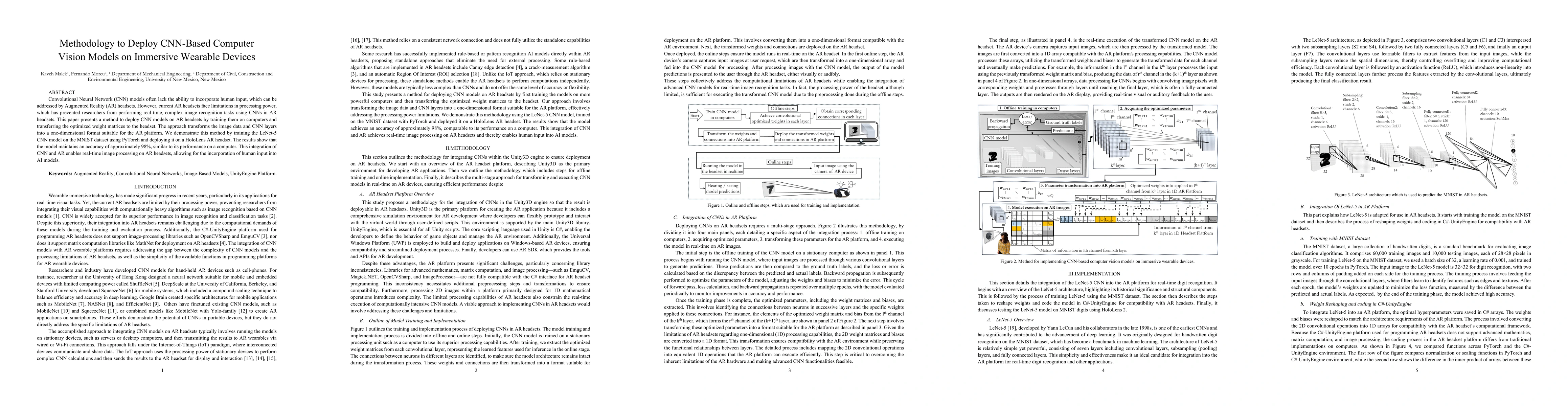 Thumbnail for Methodology to Deploy CNN-Based Computer Vision Models on Immersive
  Wearable Devices