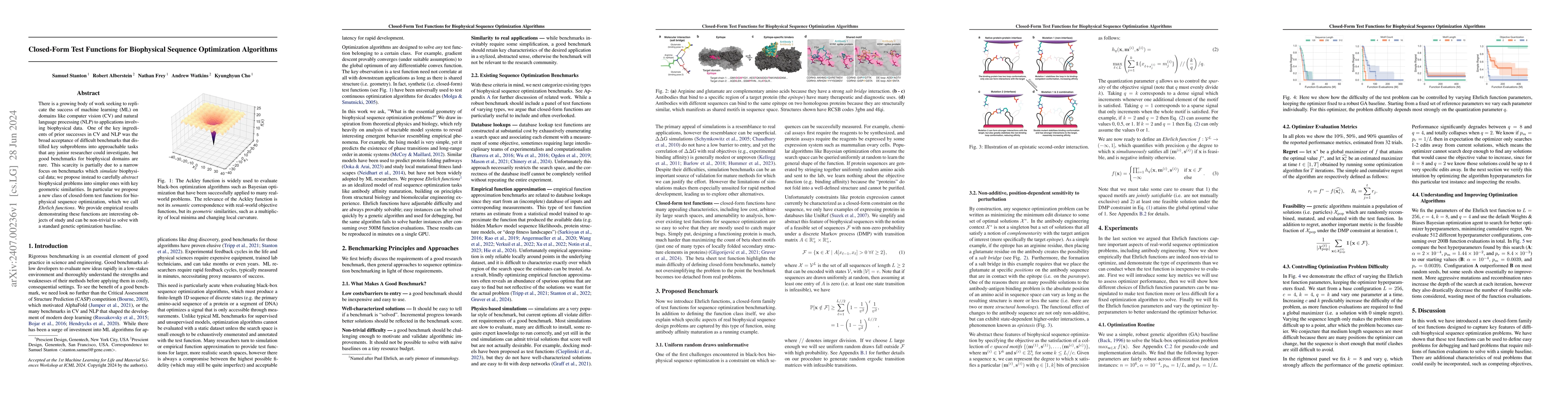 Thumbnail for Closed-Form Test Functions for Biophysical Sequence Optimization
  Algorithms