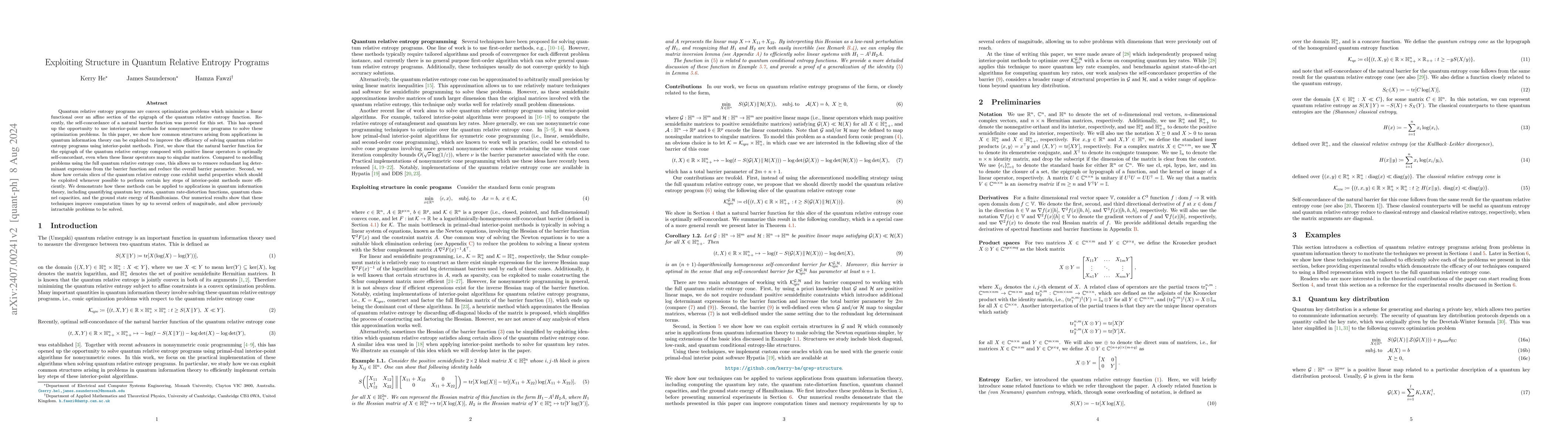 Thumbnail for Exploiting Structure in Quantum Relative Entropy Programs