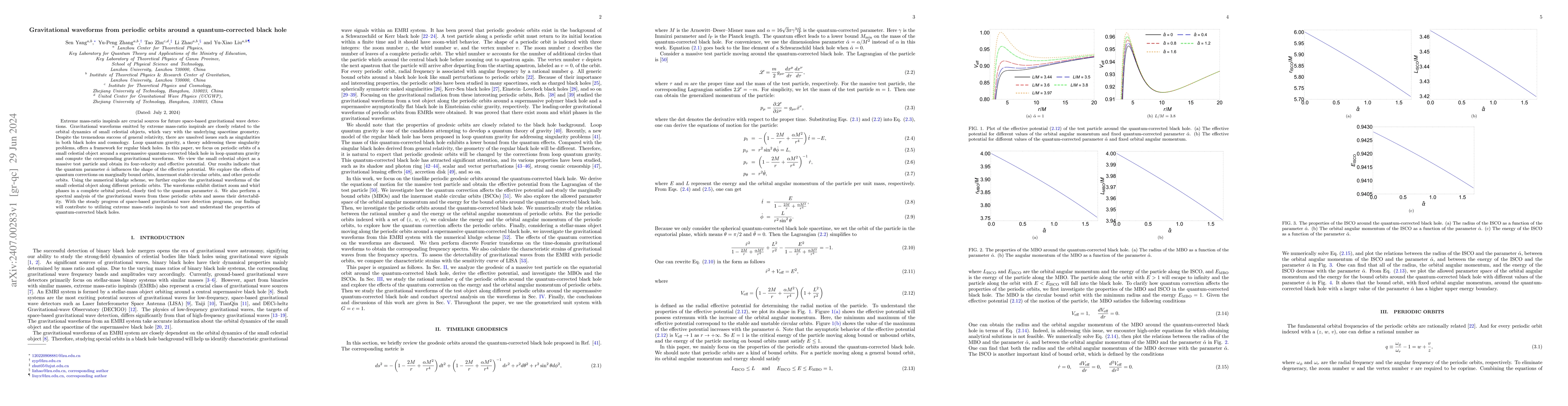 Thumbnail for Gravitational waveforms from periodic orbits around a quantum-corrected
  black hole