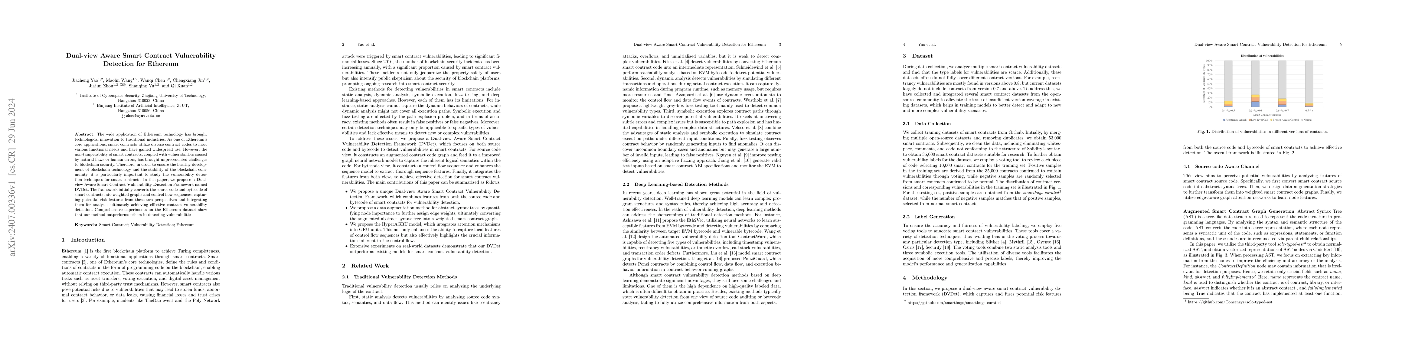 Thumbnail for Dual-view Aware Smart Contract Vulnerability Detection for Ethereum