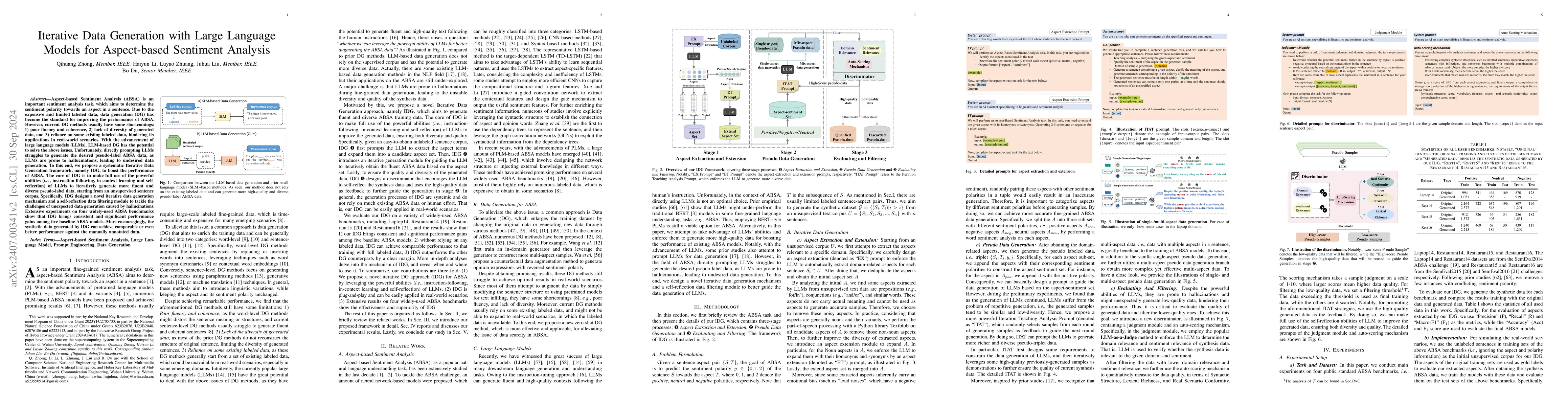 Thumbnail for Iterative Data Augmentation with Large Language Models for Aspect-based
  Sentiment Analysis
