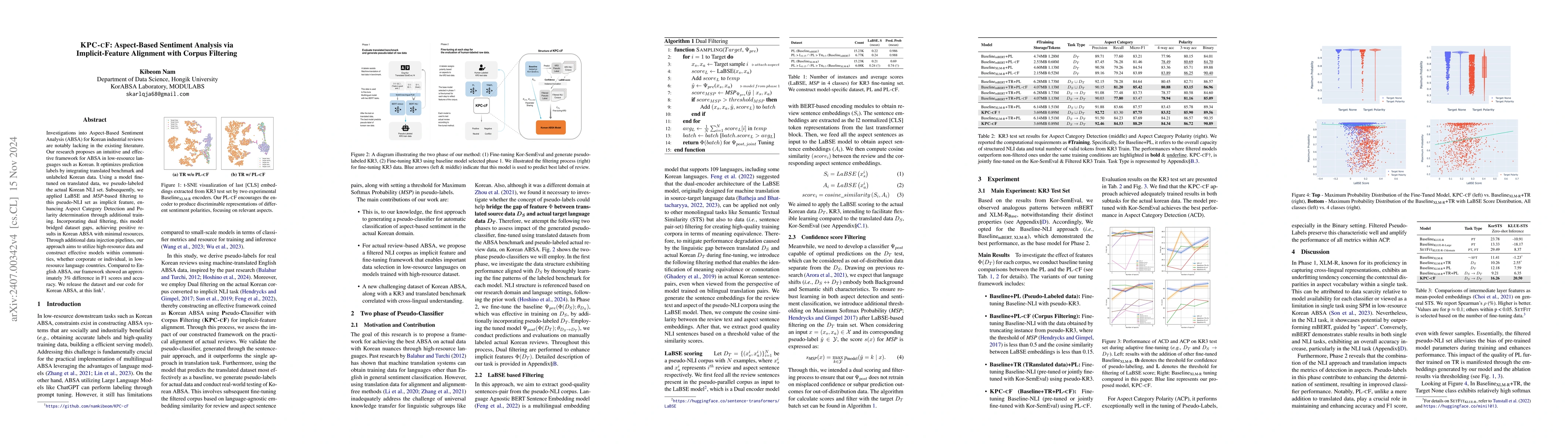 Thumbnail for Korean Aspect-Based Sentiment Analysis via Implicit-Feature Alignment
  with Corpus Filtering