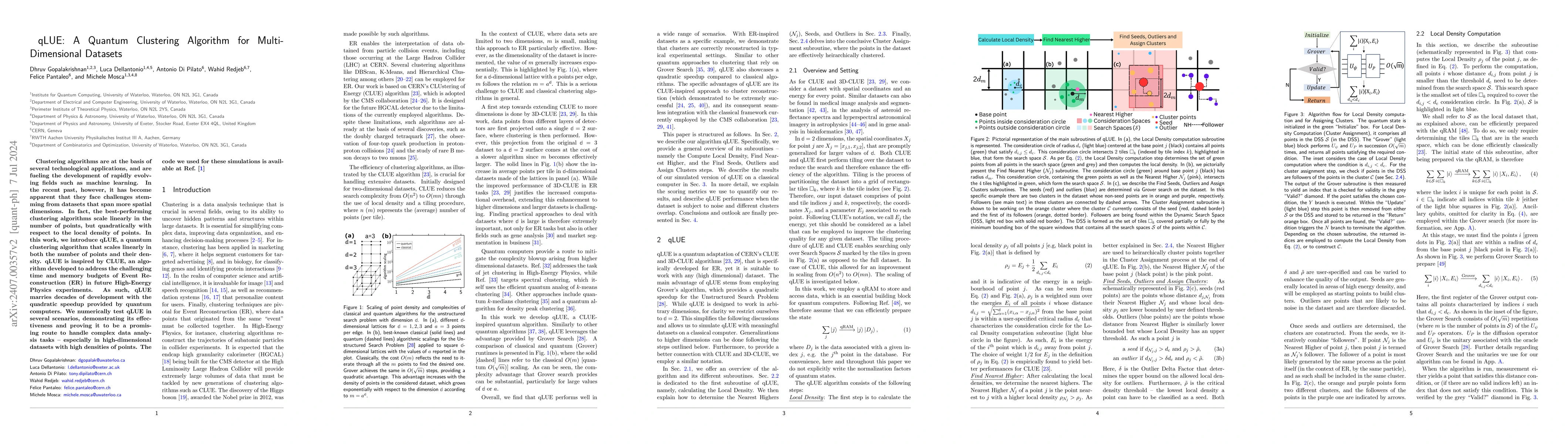 Thumbnail for qLUE: A Quantum Clustering Algorithm for Multi- Dimensional Datasets