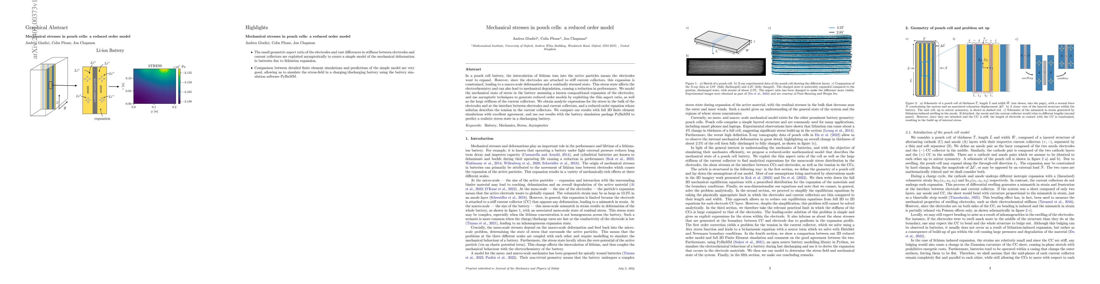 Thumbnail for Mechanical stresses in pouch cells: a reduced order model