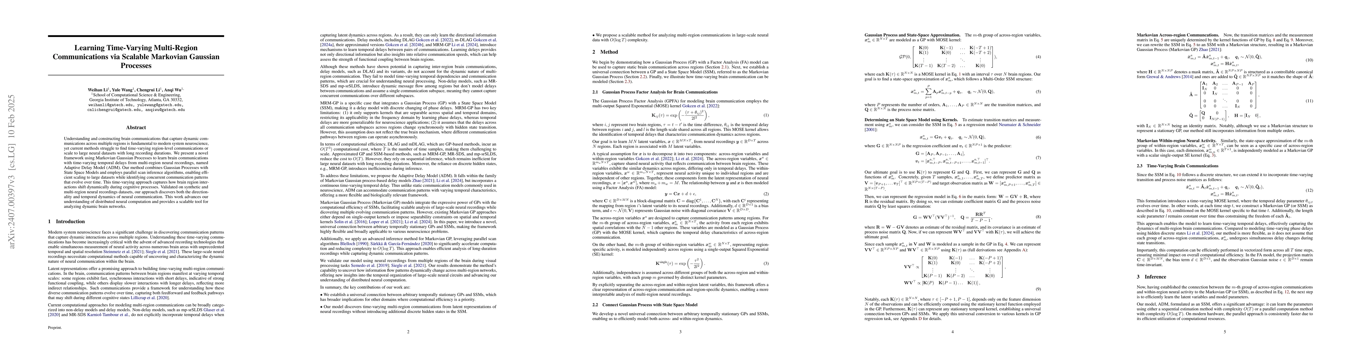 Thumbnail for Markovian Gaussian Process: A Universal State-Space Representation for
  Stationary Temporal Gaussian Process