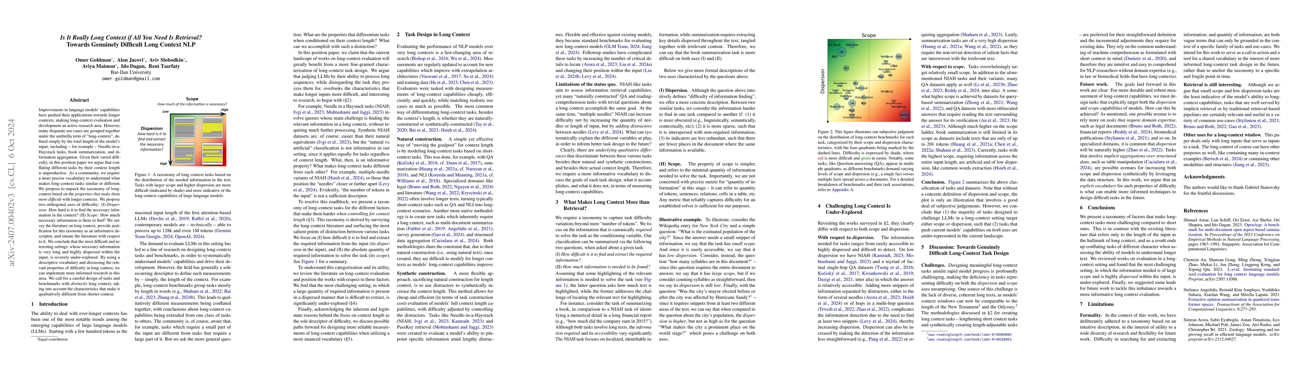 Thumbnail for Is It Really Long Context if All You Need Is Retrieval? Towards
  Genuinely Difficult Long Context NLP
