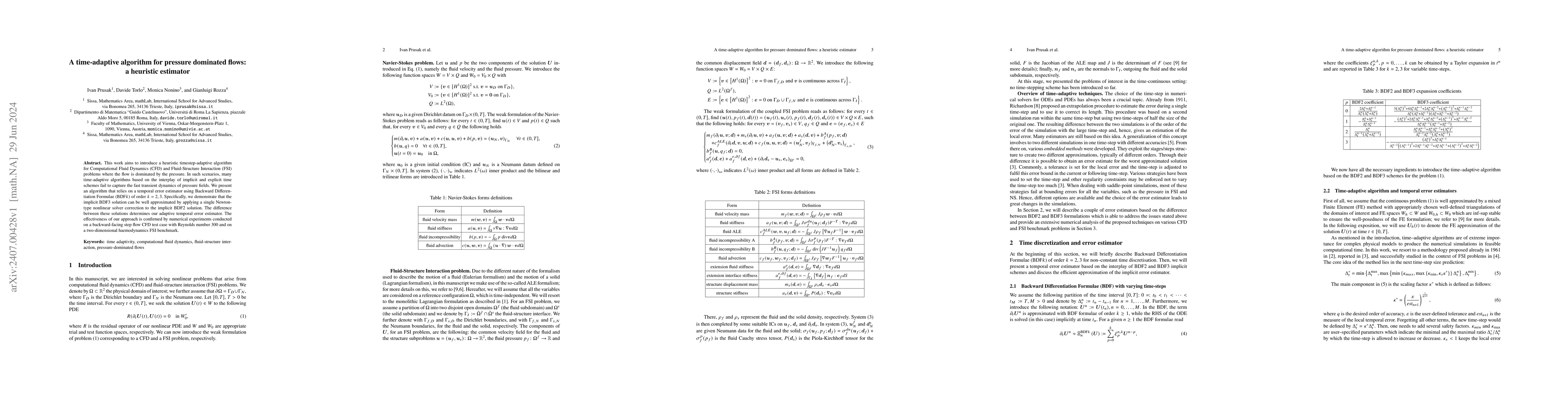 Thumbnail for A time-adaptive algorithm for pressure dominated flows: a heuristic
  estimator