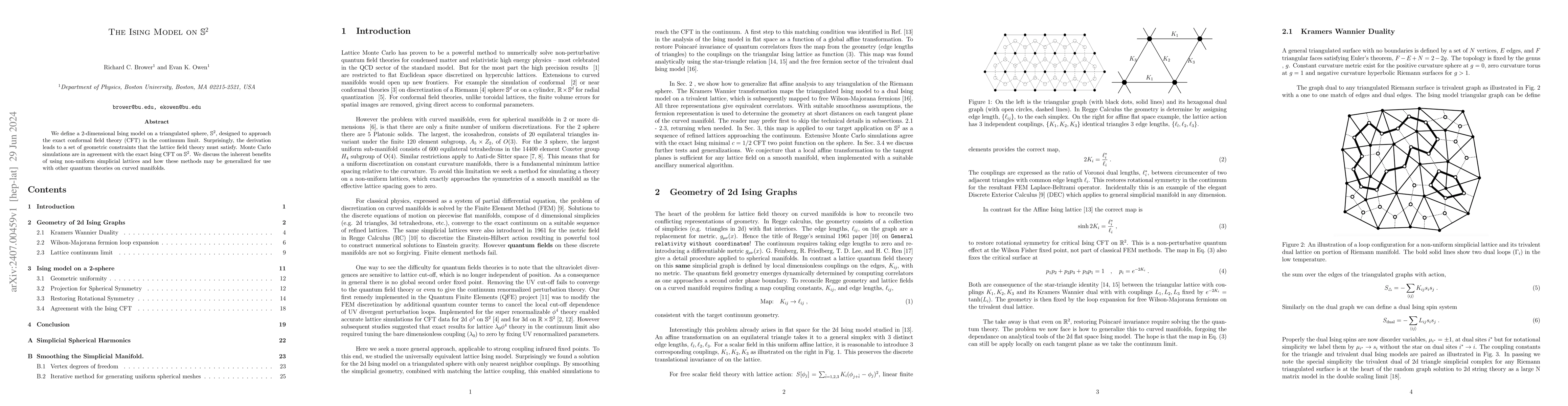 Thumbnail for The Ising Model on $\mathbb S^2$