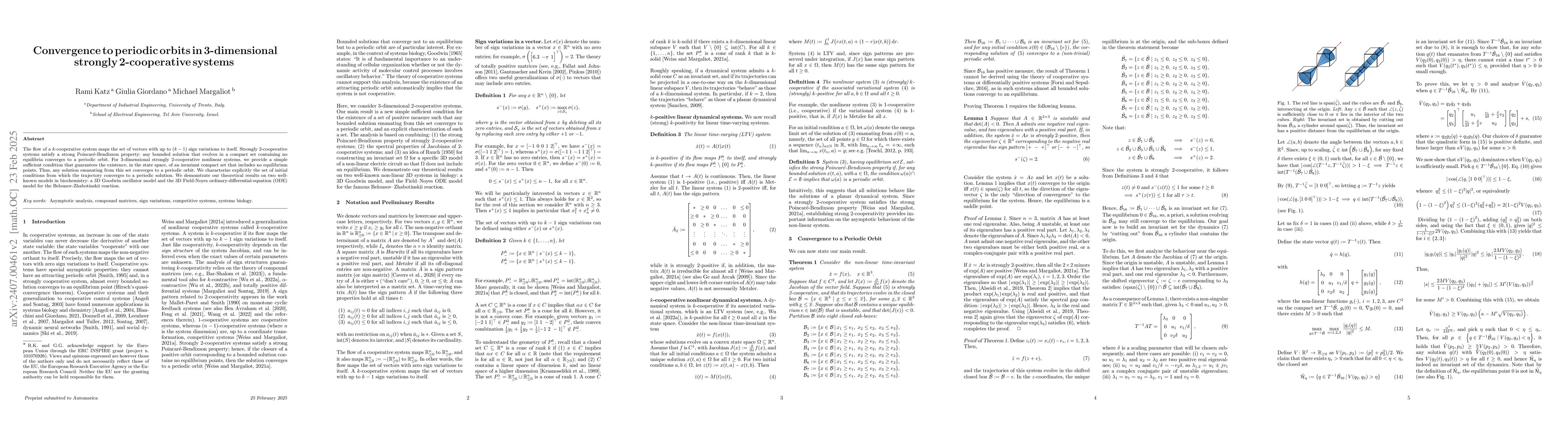 Thumbnail for Existence of attracting periodic orbits in 3-dimensional strongly
  2-cooperative systems