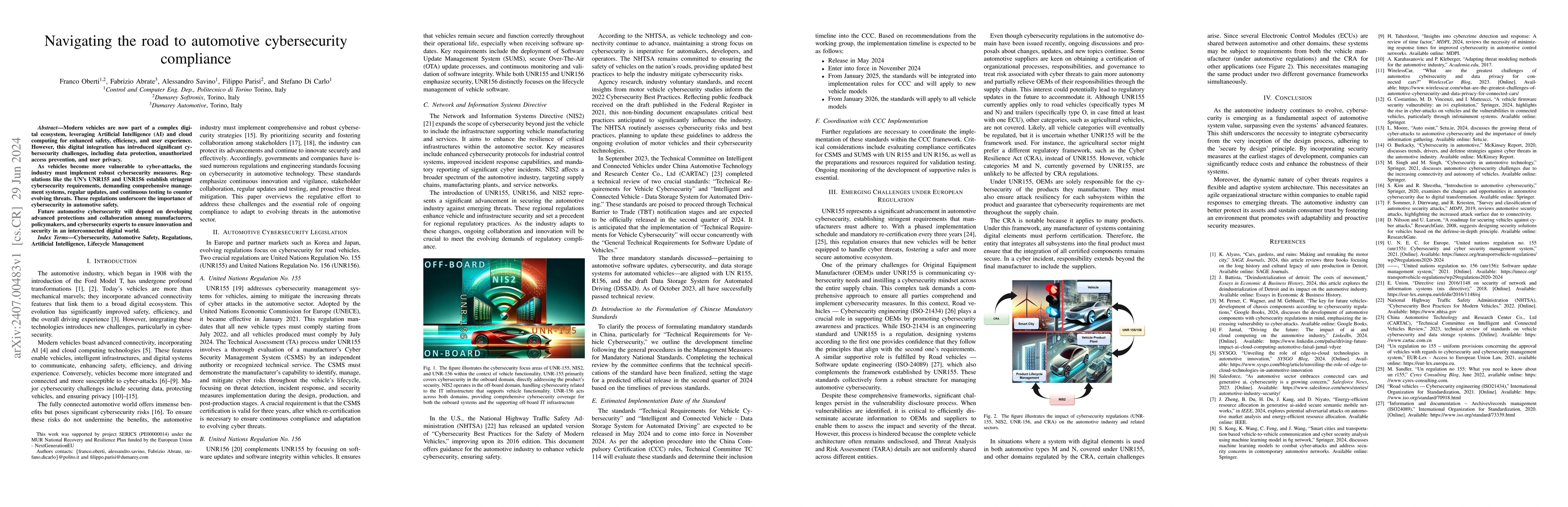 Thumbnail for Navigating the road to automotive cybersecurity compliance