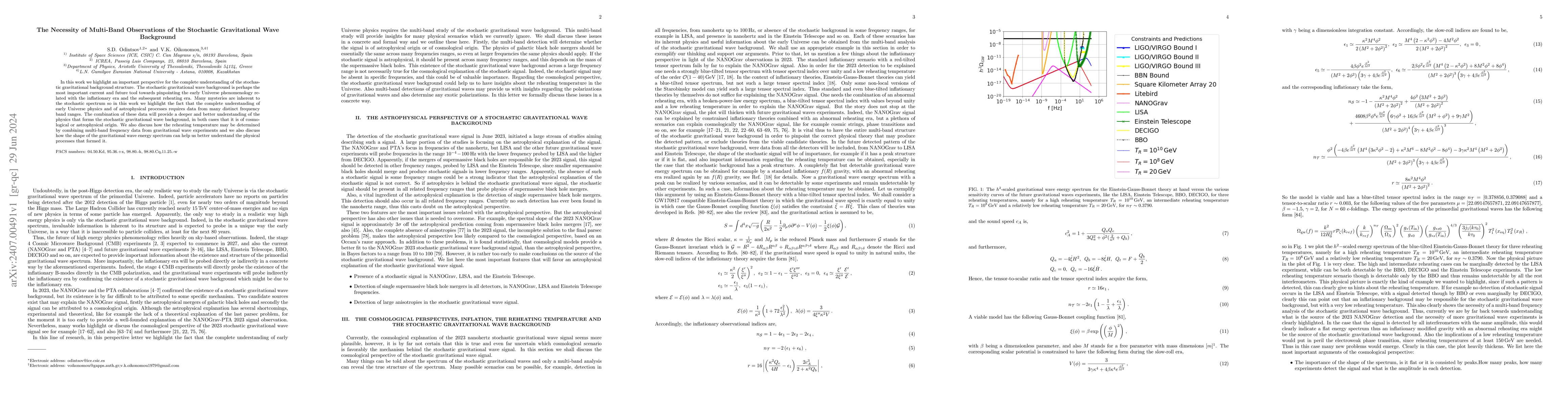 Thumbnail for The Necessity of Multi-Band Observations of the Stochastic Gravitational
  Wave Background
