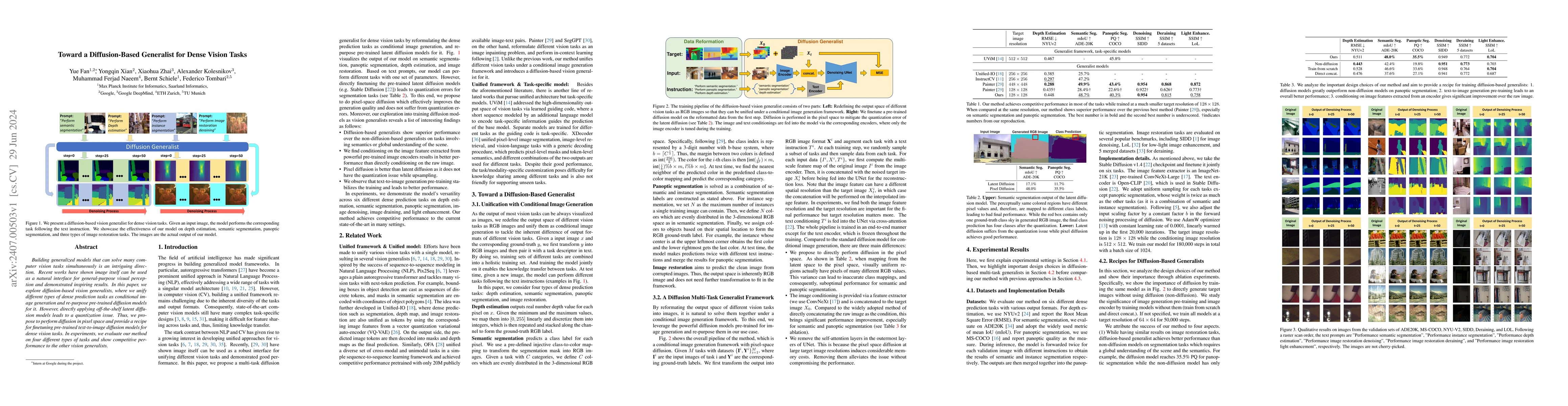 Thumbnail for Toward a Diffusion-Based Generalist for Dense Vision Tasks