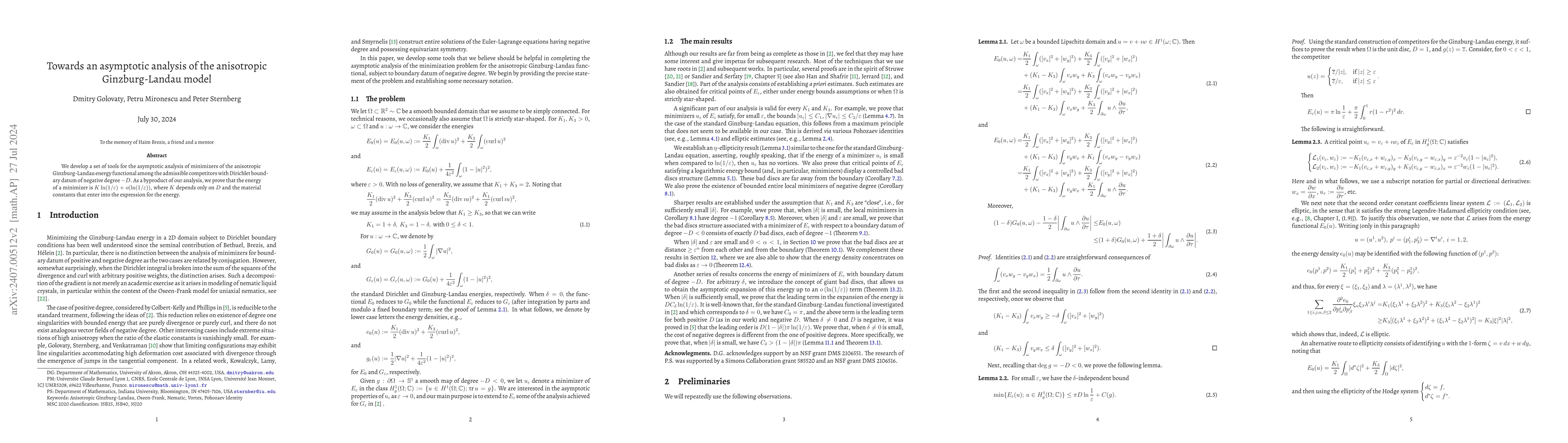 Thumbnail for Towards an asymptotic analysis of the anisotropic Ginzburg-Landau model