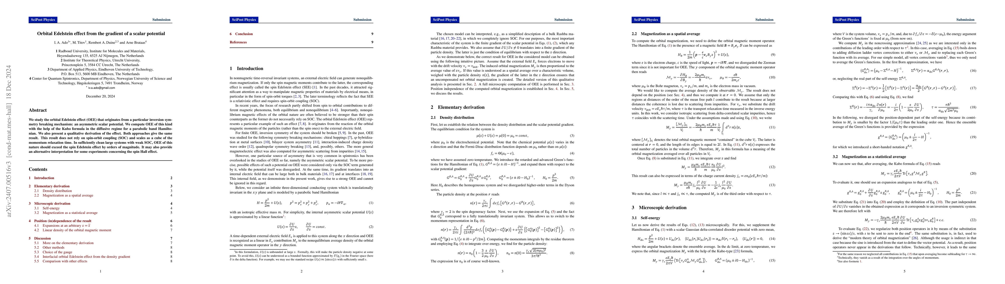 Thumbnail for Orbital Edelstein effect from the gradient of a scalar potential