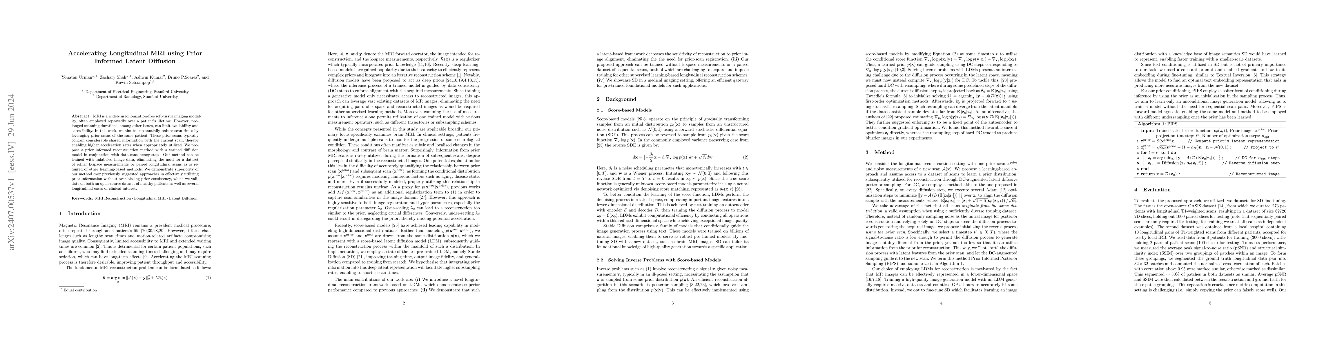 Thumbnail for Accelerating Longitudinal MRI using Prior Informed Latent Diffusion