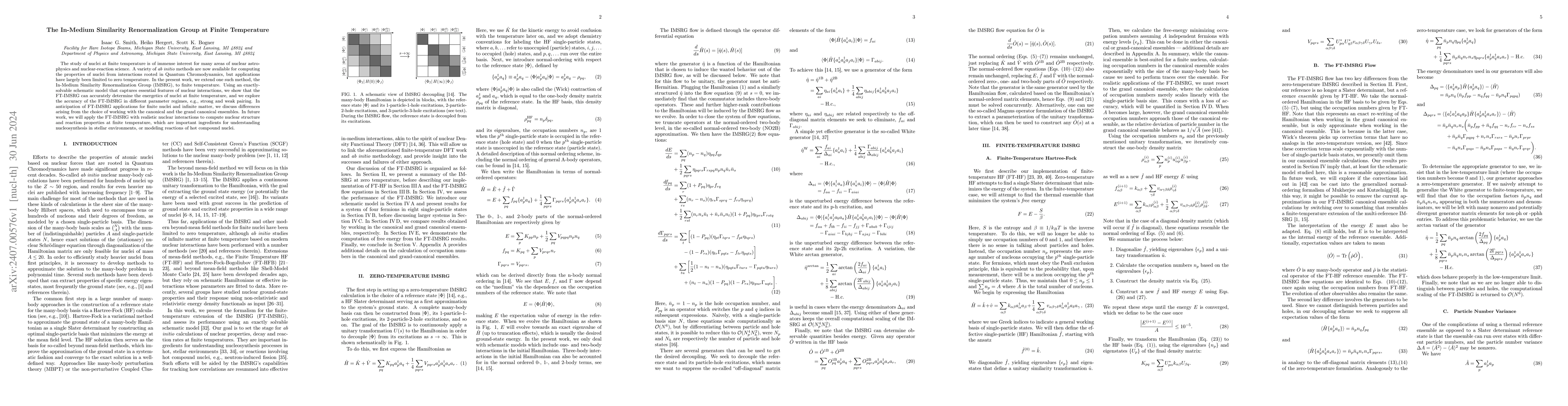 Thumbnail for The In-Medium Similarity Renormalization Group at Finite Temperature