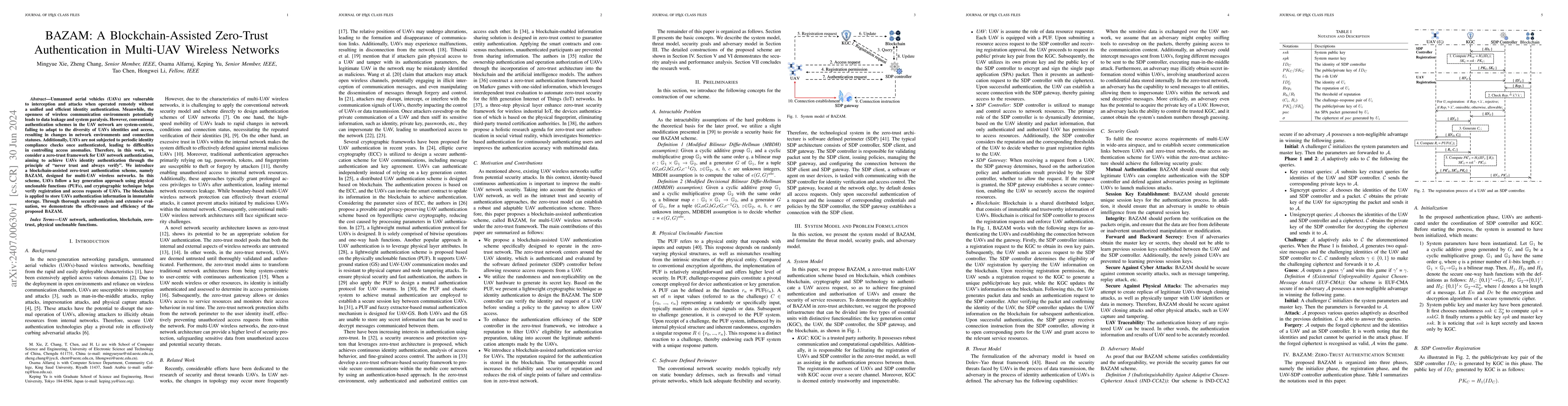 Thumbnail for BAZAM: A Blockchain-Assisted Zero-Trust Authentication in Multi-UAV
  Wireless Networks