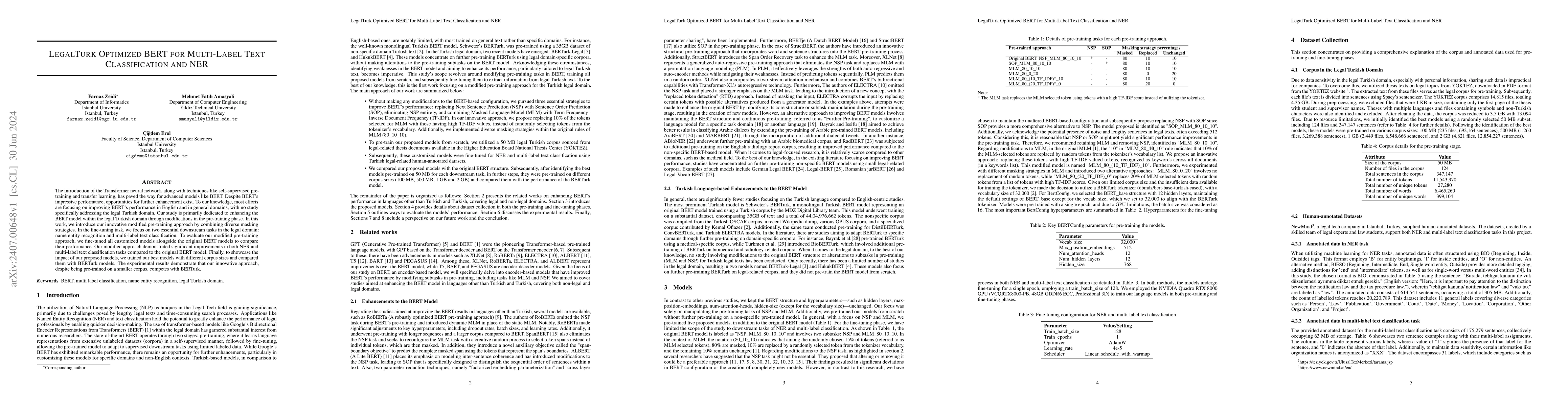 Thumbnail for LegalTurk Optimized BERT for Multi-Label Text Classification and NER